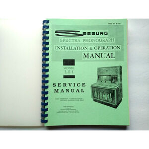 Seeburg Model LS1 Jukebox Operation Installation Service Repair Phono Manual